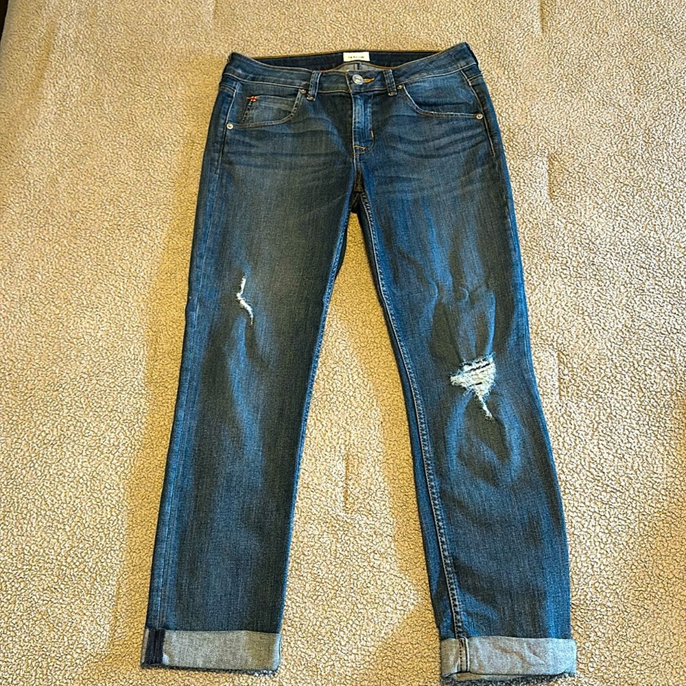 Womens Hudson Collin Straight Cropped Jeans